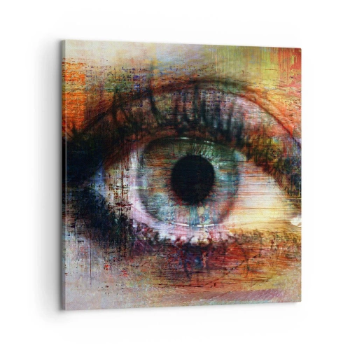 Schilderen op canvas - Je kunt in de ziel kijken - 60x60 cm