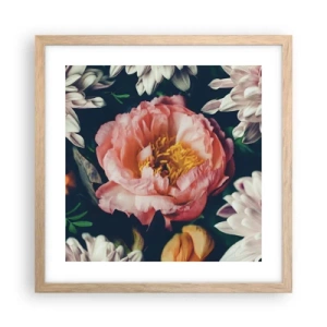 Een poster in een licht eiken lijst - Met barokke pracht - 40x40 cm