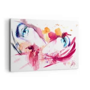 Schilderen op canvas - De wereld gedijt in nabijheid - 100x70 cm