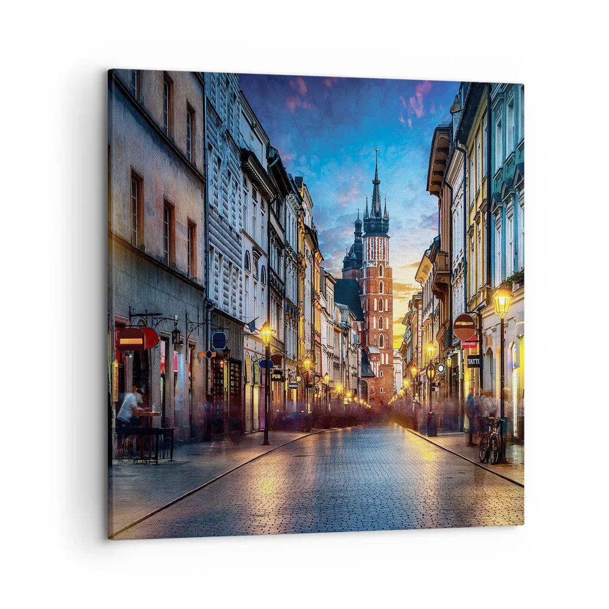 Schilderen op canvas - Charme van Krakau - 50x50 cm