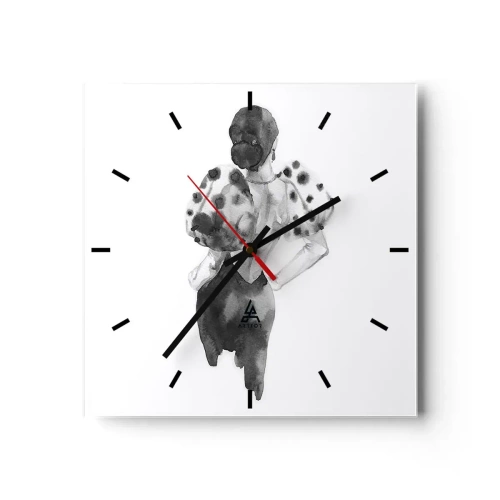 Wandklok - Klok - Ze kwam langs - 30x30 cm