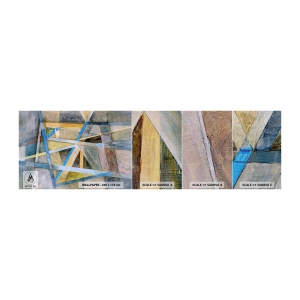 Fotobehang Monster Premium Canvas - Recht of diagonaal? - Abstractie, Deel, Modern patroon - 100x30 cm