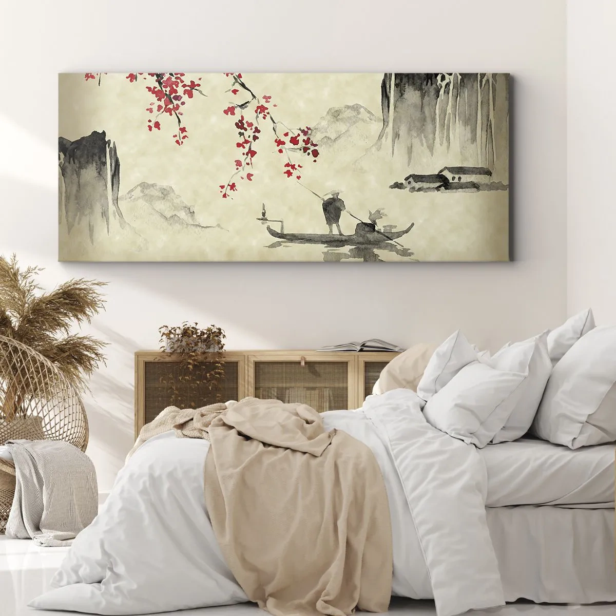 Schilderen op canvas - In het land van de bloeiende kersenbomen - 160x50 cm