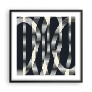 Poster in een zwarte lijst - Een poging om de duisternis te doorbreken - 50x50 cm