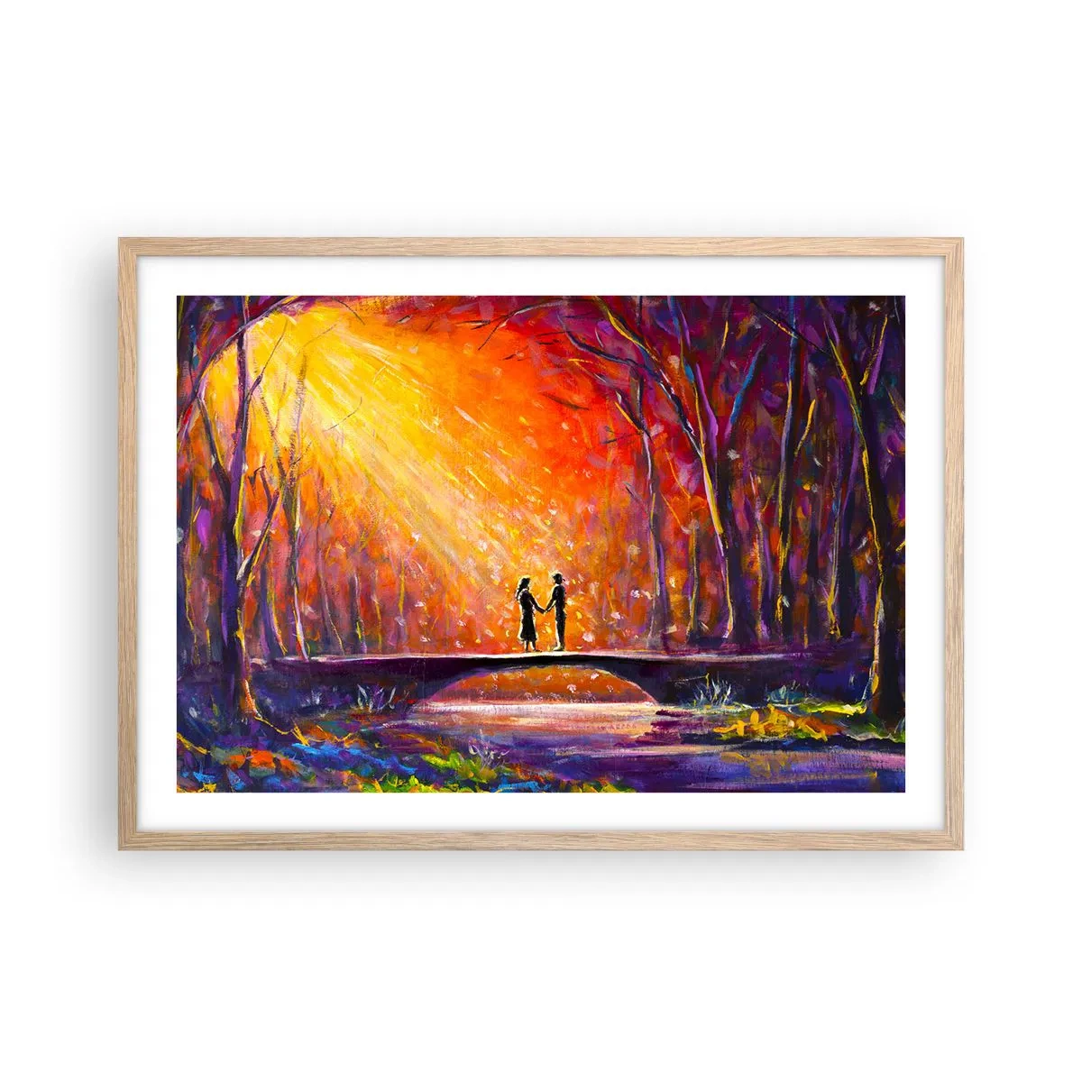Een poster in een licht eiken lijst - De hemel houdt ook van hen - 70x50 cm
