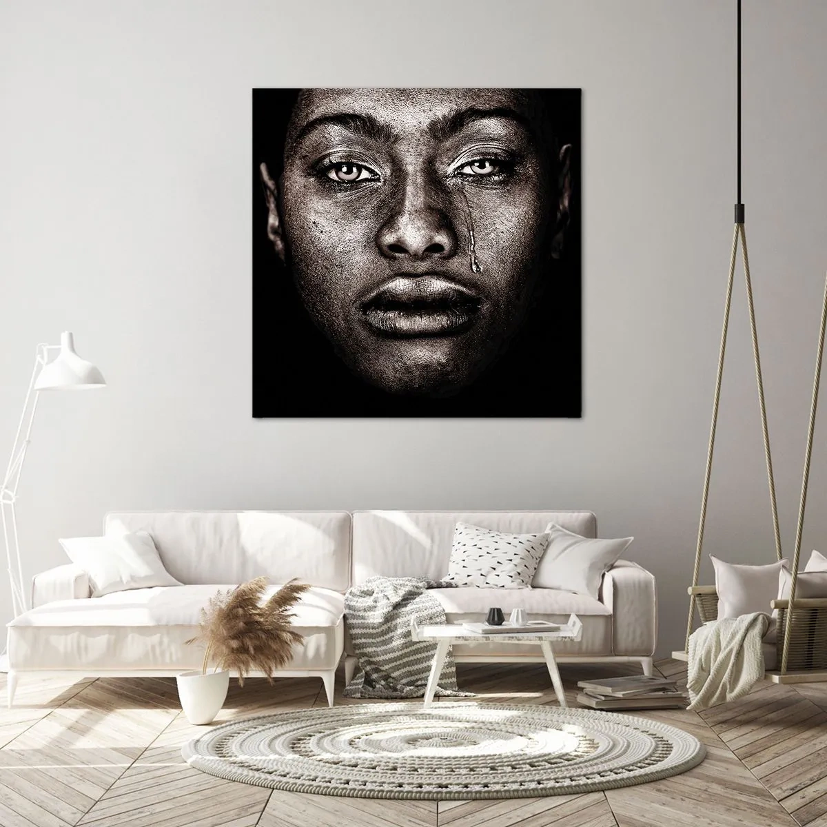 Schilderen op canvas - een traan - 50x50 cm