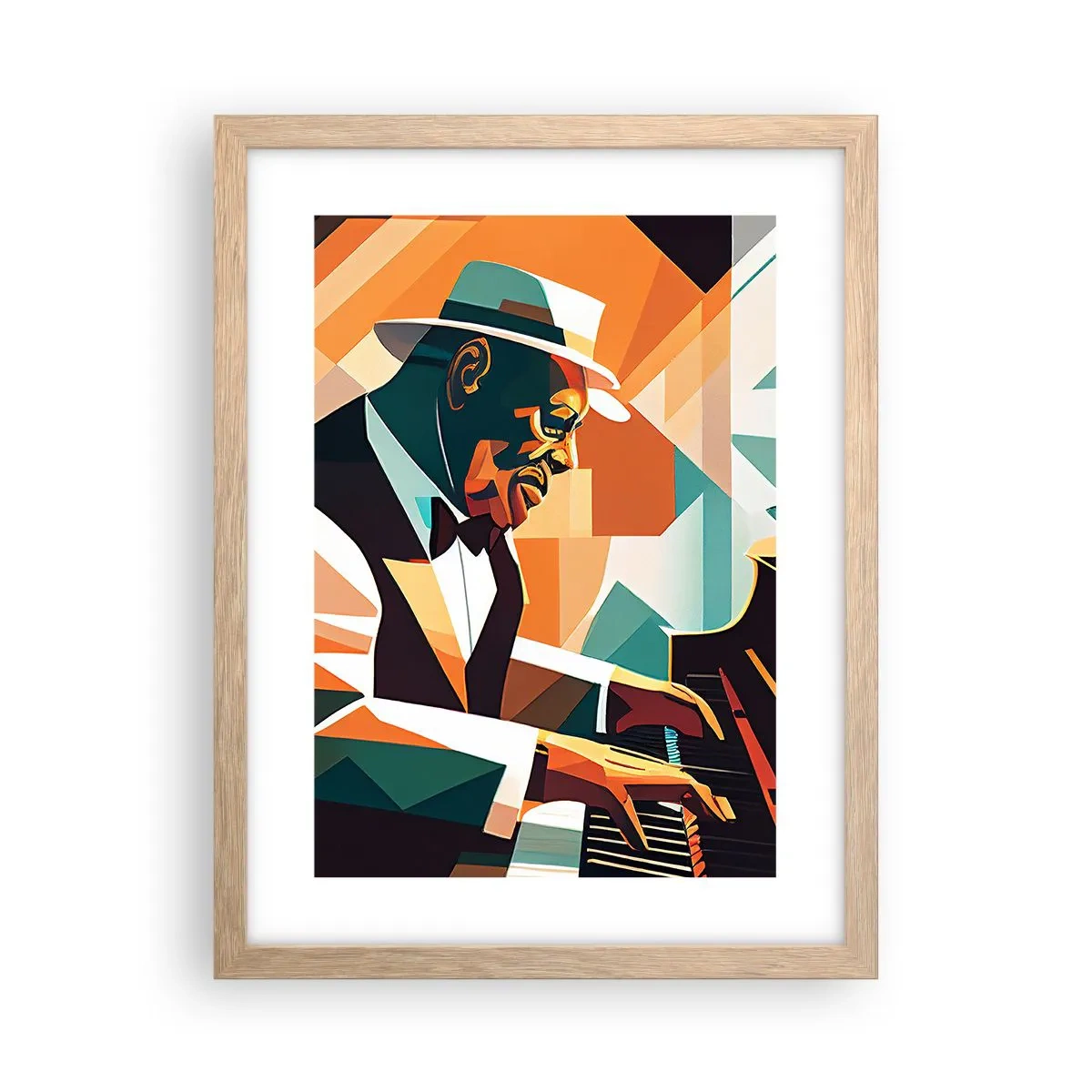 Een poster in een licht eiken lijst - Al die jazz - 30x40 cm