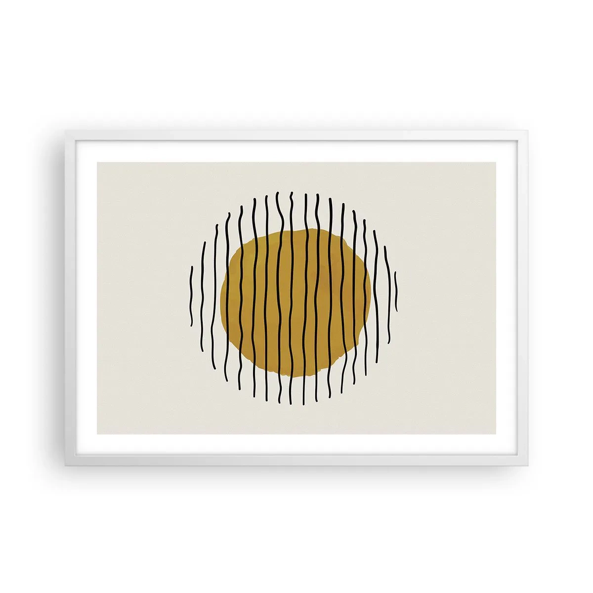 Poster in een witte lijst - Abstractie trillend van warmte - 70x50 cm