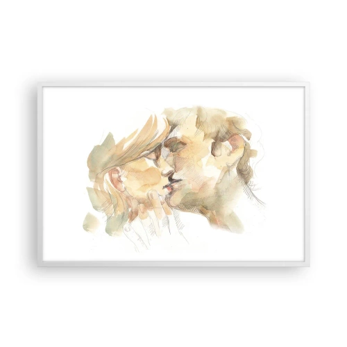 Poster in een witte lijst - De helft gevonden? - 91x61 cm