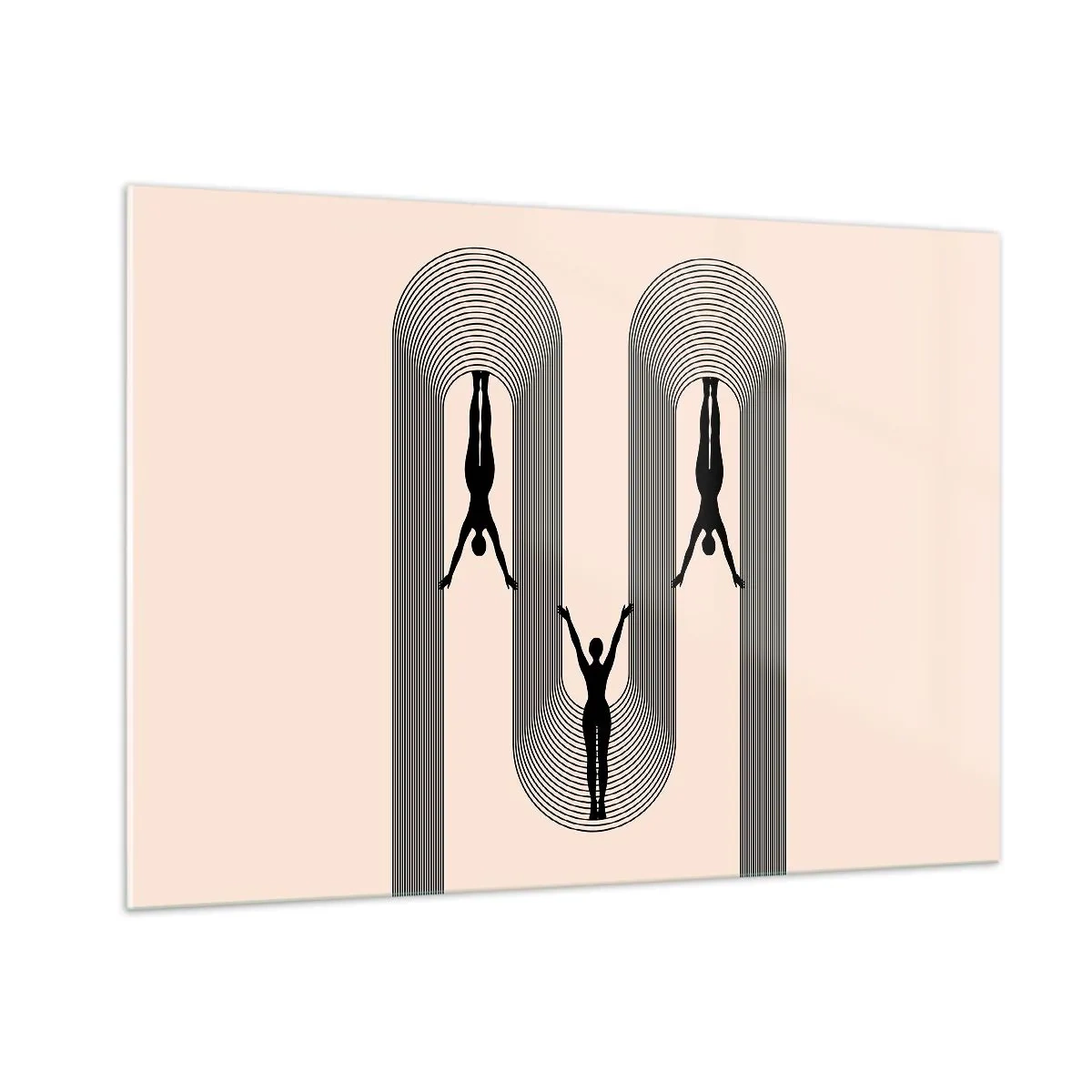 Schilderen op glas - Op zijn kop - 100x70 cm