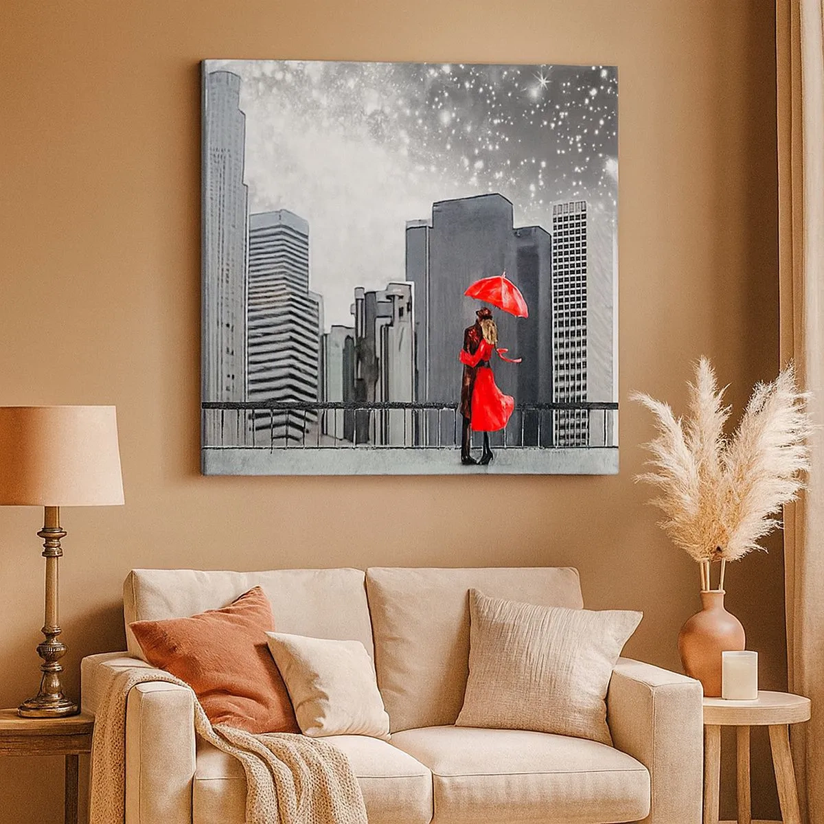 Schilderen op canvas - De mens is geen steen - 30x30 cm