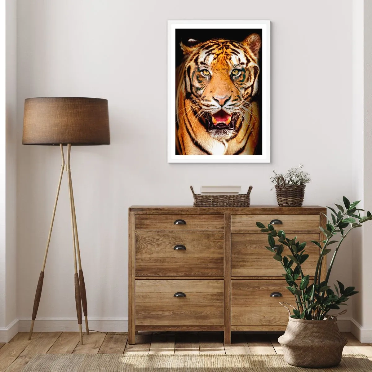 Poster in een witte lijst - Wildheid in het hart - 70x100 cm