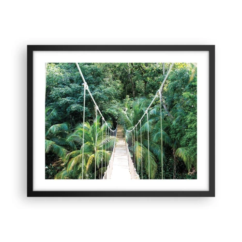 Poster in een zwarte lijst - Welkom in de jungle! - 50x40 cm