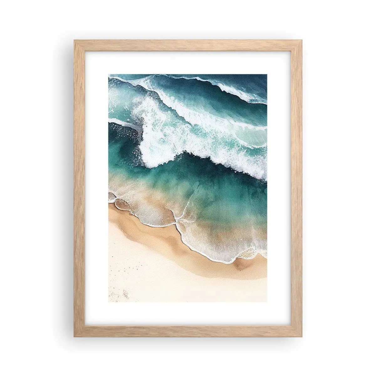 Een poster in een licht eiken lijst - De eeuwige ontmoeting - 30x40 cm