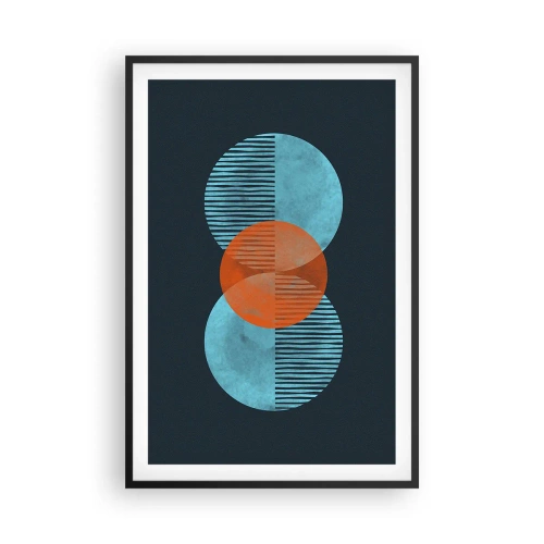 Poster in een zwarte lijst - Symmetrische compositie - 61x91 cm