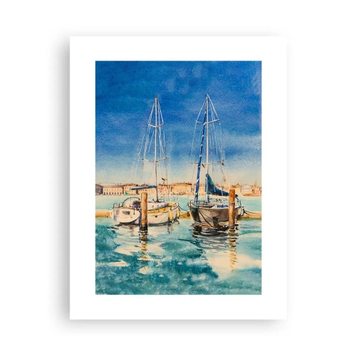 Poster - Zonnige lagune - 30x40 cm