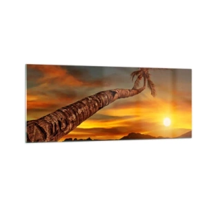 Schilderen op glas - Exotische vakantie, Caribisch avontuur - 100x40 cm