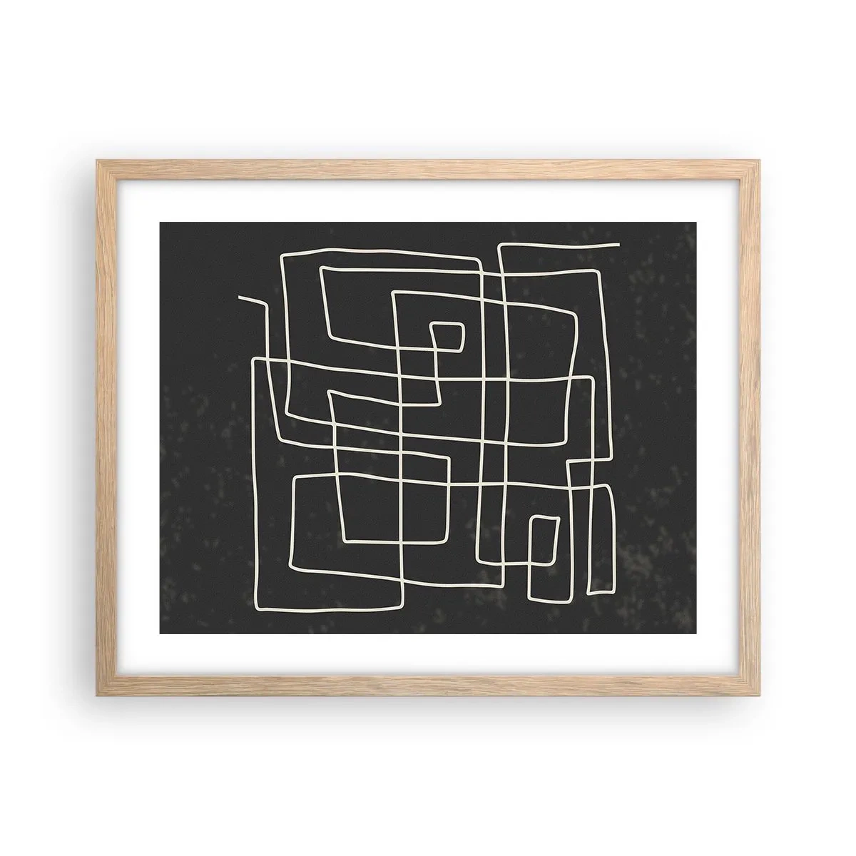 Een poster in een licht eiken lijst - Niet zo eenvoudig - 50x40 cm