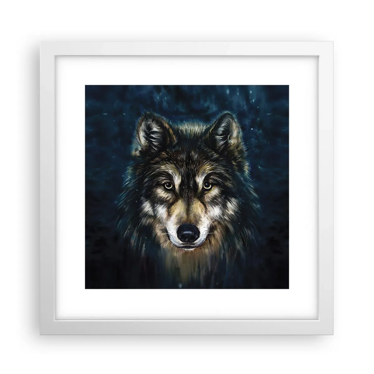 Poster in een witte lijst - Alfa? en omega - 30x30 cm