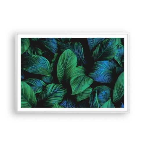 Poster in een witte lijst - In de groene menigte - 100x70 cm