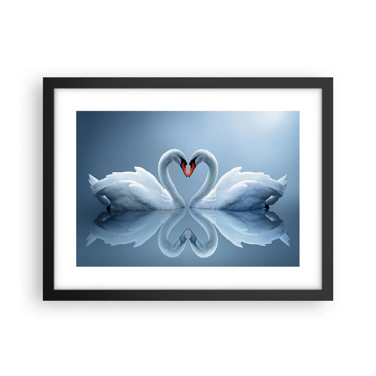 Poster in een zwarte lijst - Tijd voor liefde - 40x30 cm