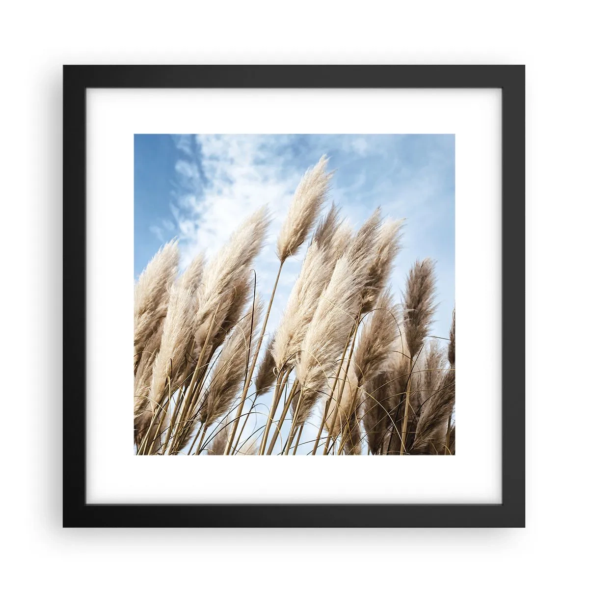 Poster in een zwarte lijst - Zonnige en winderige streling - 30x30 cm