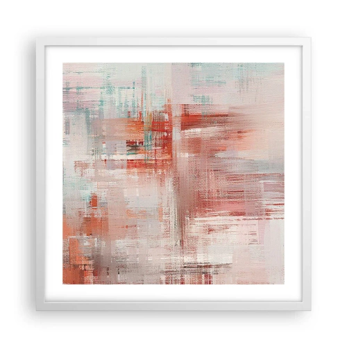 Poster in een witte lijst - Vaag. Maar roze - 50x50 cm