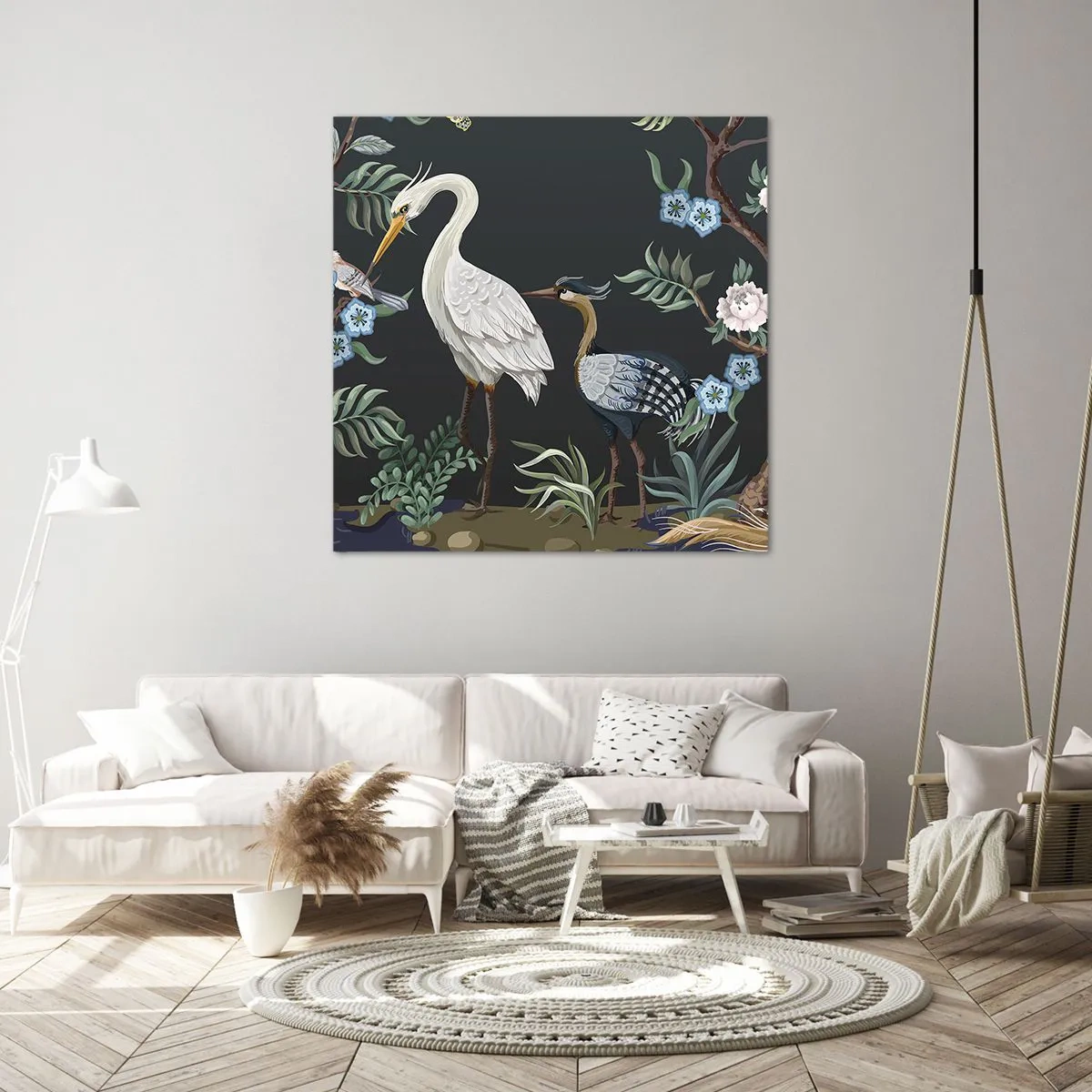 Schilderen op canvas - Vogelparade - 30x30 cm