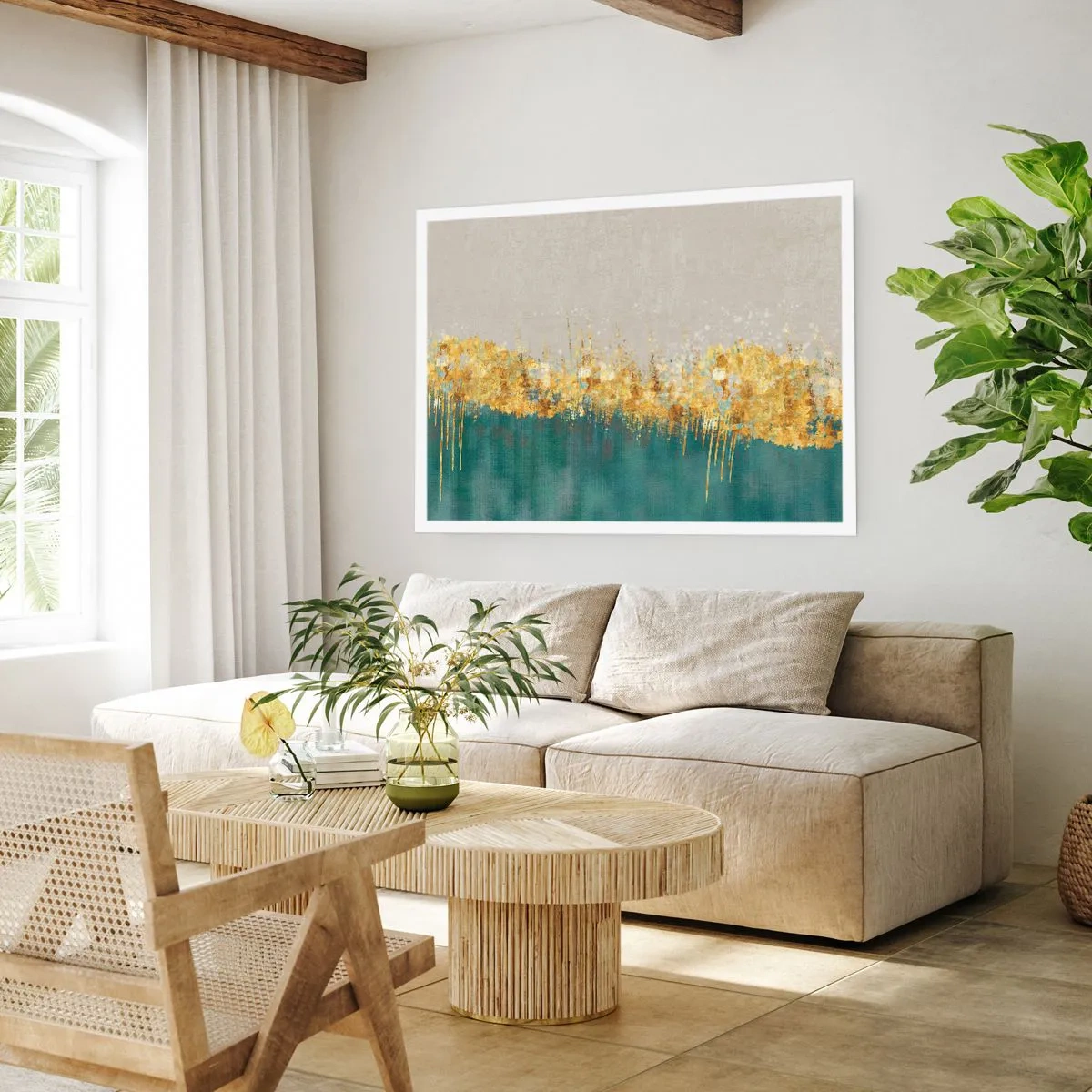 Poster - De gouden rand - 50x40 cm