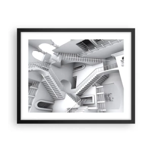 Poster in een zwarte lijst - De paradoxen van de ruimte - 50x40 cm