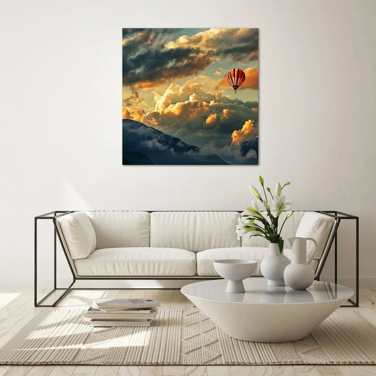 Schilderen op glas - Ik vlieg omdat ik dat wil - 70x70 cm