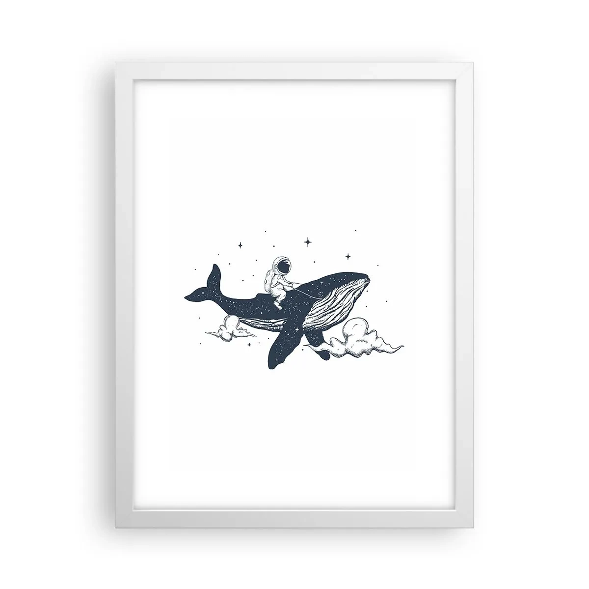 Poster in een witte lijst - Ruimte avontuur - 30x40 cm