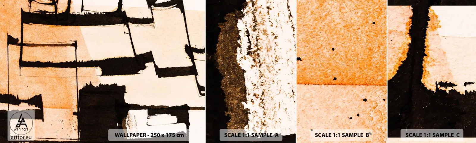 Fotobehang Monster Zelfklevend Deluxe Sticker - Bestel echter - Abstractie, Deel, Schilderen - 100x30 cm