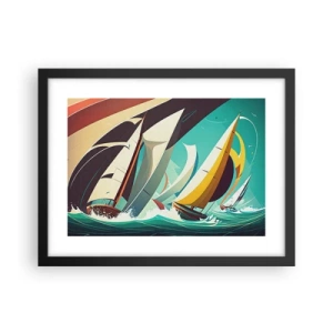 Poster in een zwarte lijst - Met elementen als een broer - 40x30 cm