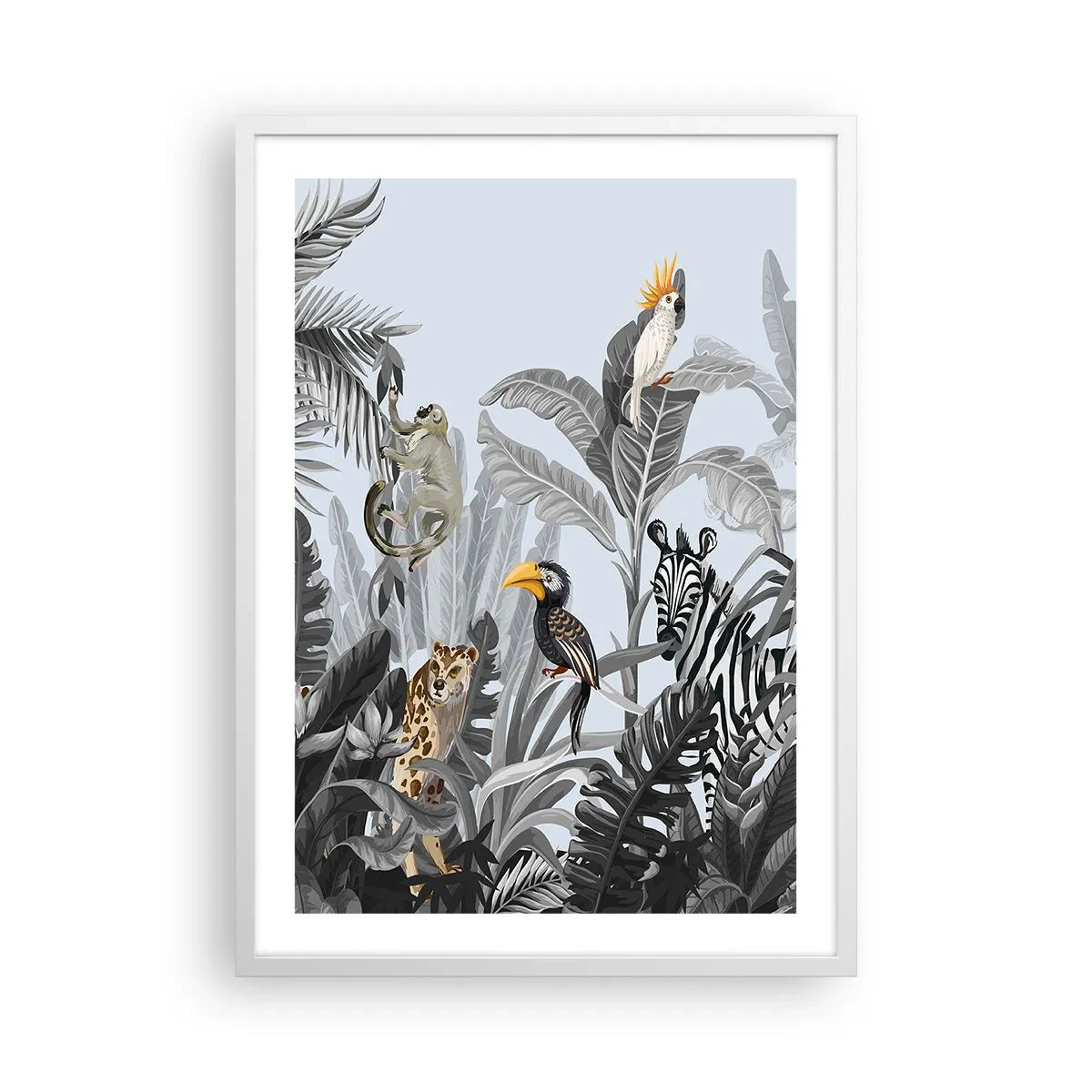 Poster in een witte lijst - Afrikaans sprookje - 50x70 cm