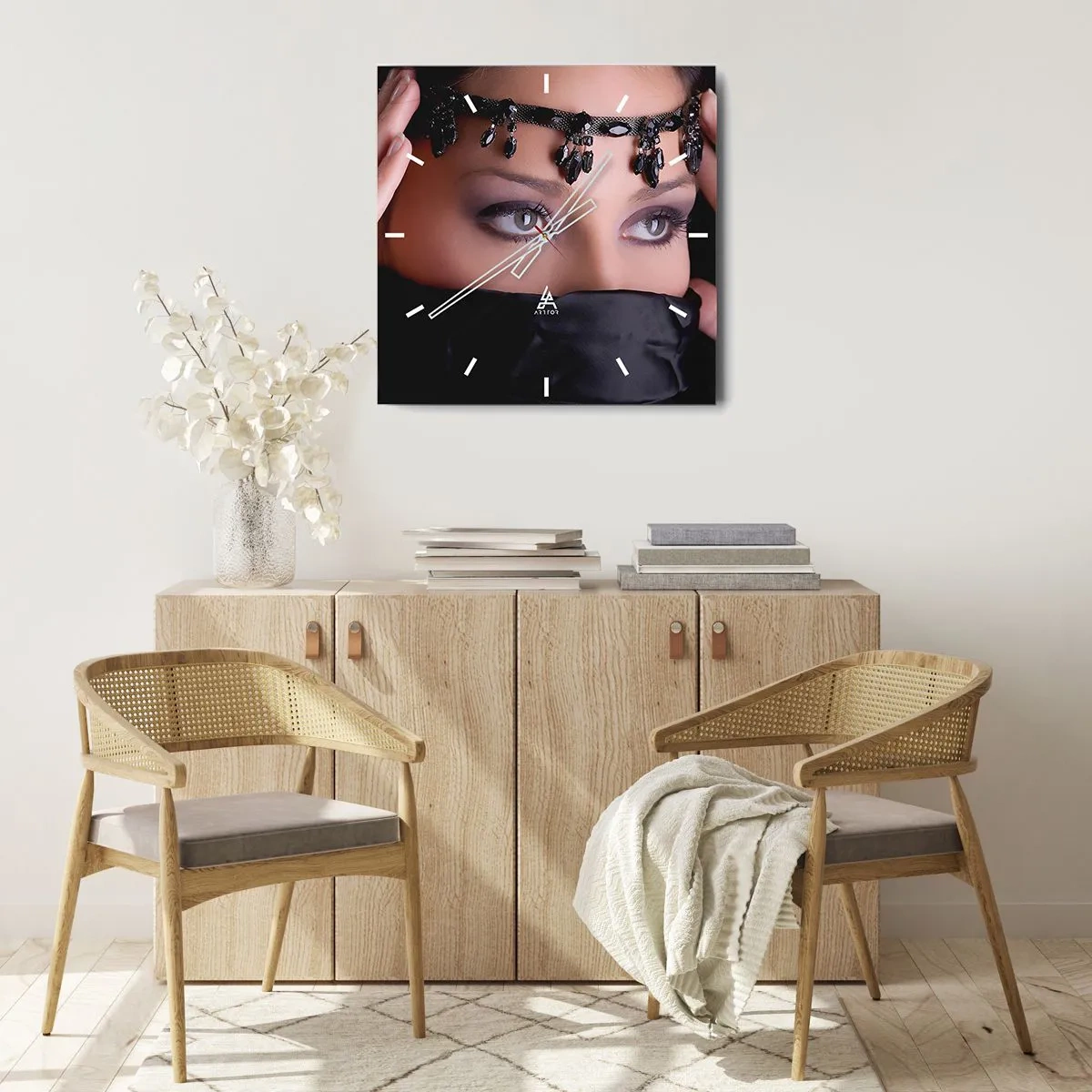 Wandklok - Klok - Oosters verleidelijk mysterie - 40x40 cm