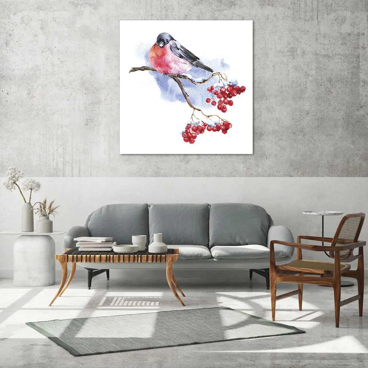 Schilderen op glas - Winter in kleur - 70x70 cm