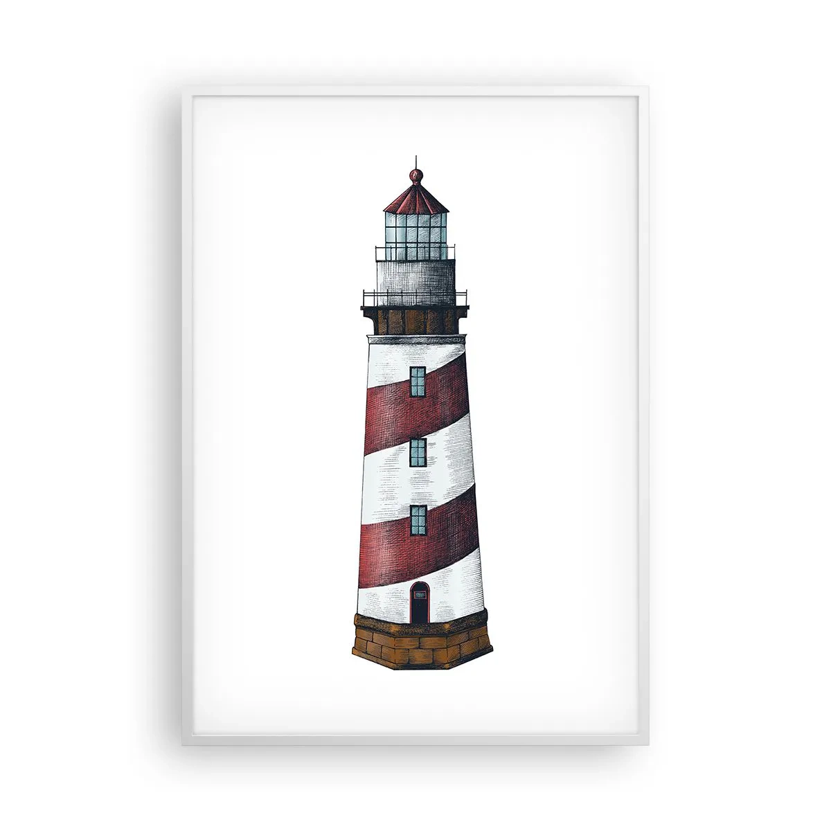 Poster in een witte lijst - Altijd op zijn hoede - 70x100 cm