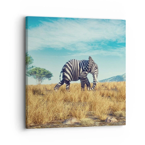 Schilderen op canvas - Grijs is niet meer in de mode - 30x30 cm