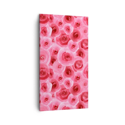 Schilderen op canvas - Rozen onder en boven - 45x80 cm