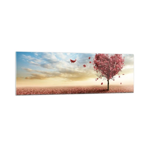 Schilderen op glas - Word ook verliefd - 160x50 cm