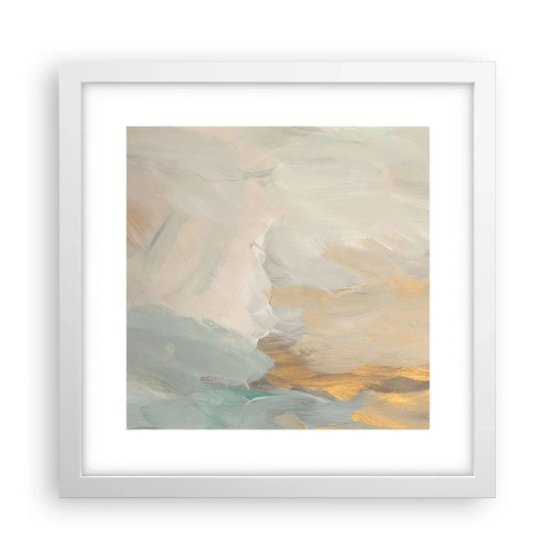 Poster in een witte lijst - Abstractie – het land van zachtheid - 30x30 cm
