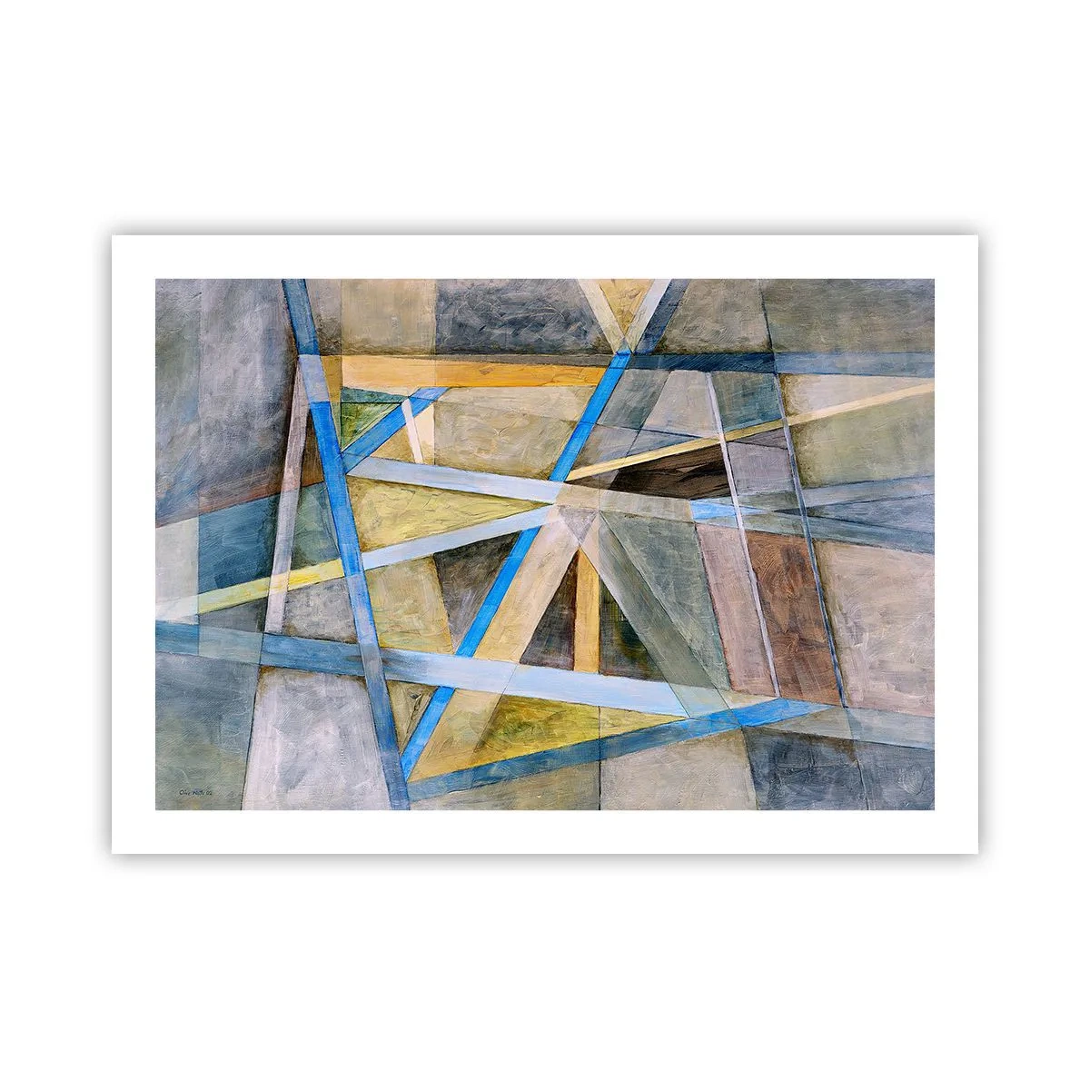 Poster - Recht of diagonaal? - 70x50 cm
