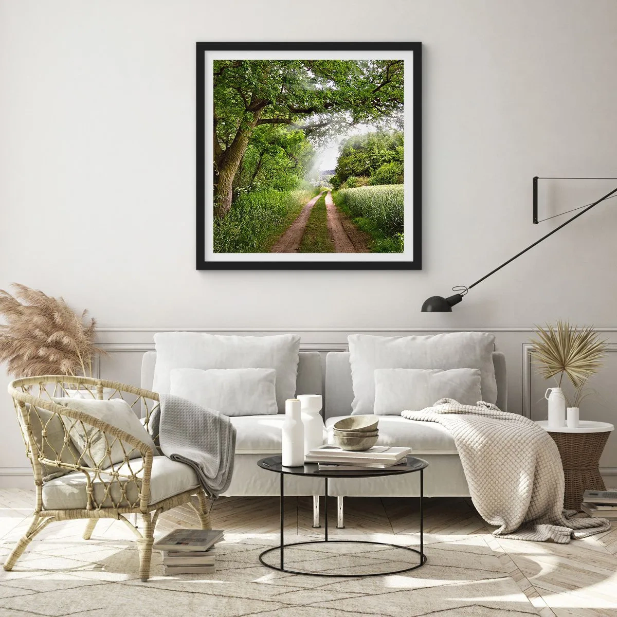 Poster in een zwarte lijst - Et in Arcadia ego - 50x50 cm