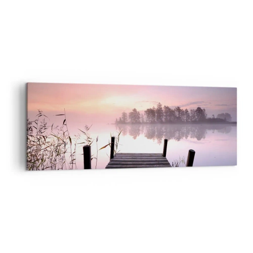 Schilderen op canvas - Van de lila mist... - 140x50 cm
