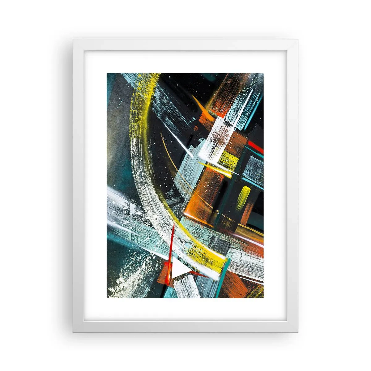 Poster in een witte lijst - De energie van beweging - 30x40 cm
