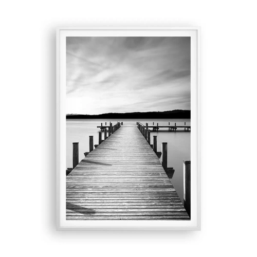 Poster in een witte lijst - Bij de waterput - vrede - 70x100 cm