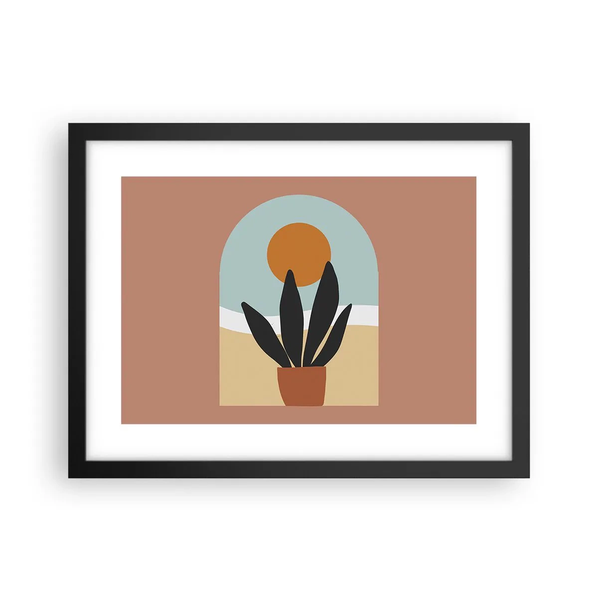 Poster in een zwarte lijst - Kleine geneugten - 40x30 cm