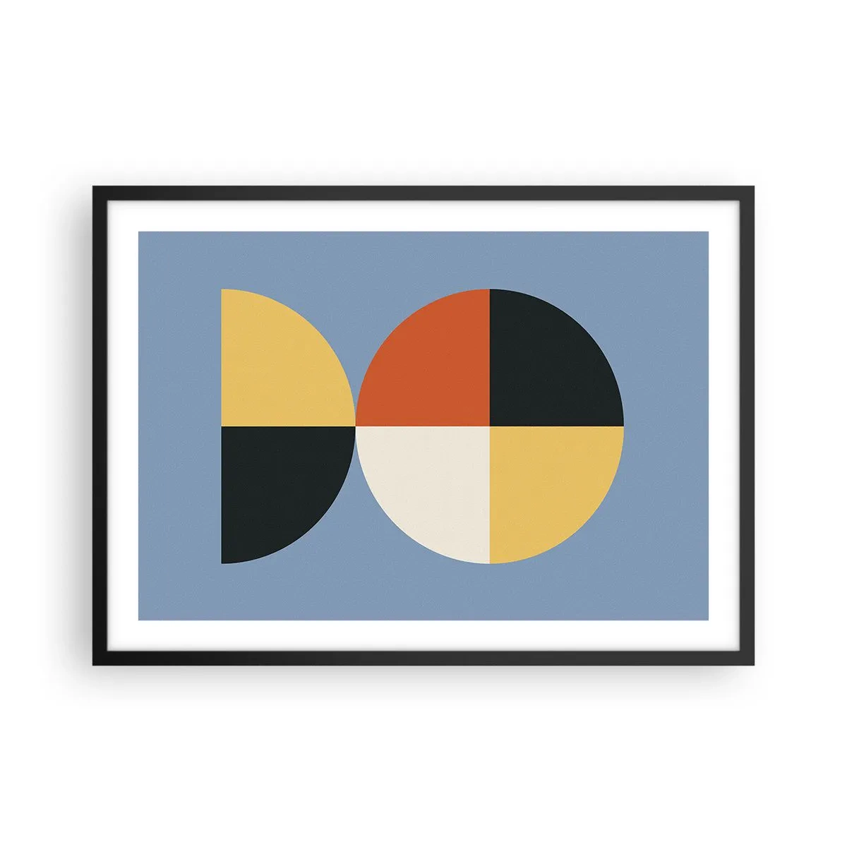 Poster in een zwarte lijst - Kijk en tel - 70x50 cm