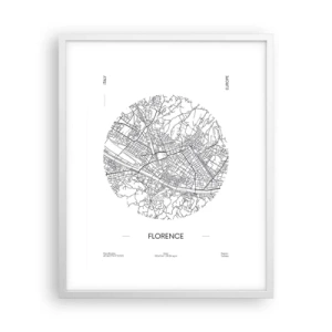 Poster in een witte lijst - Anatomie van Florencia - 40x50 cm